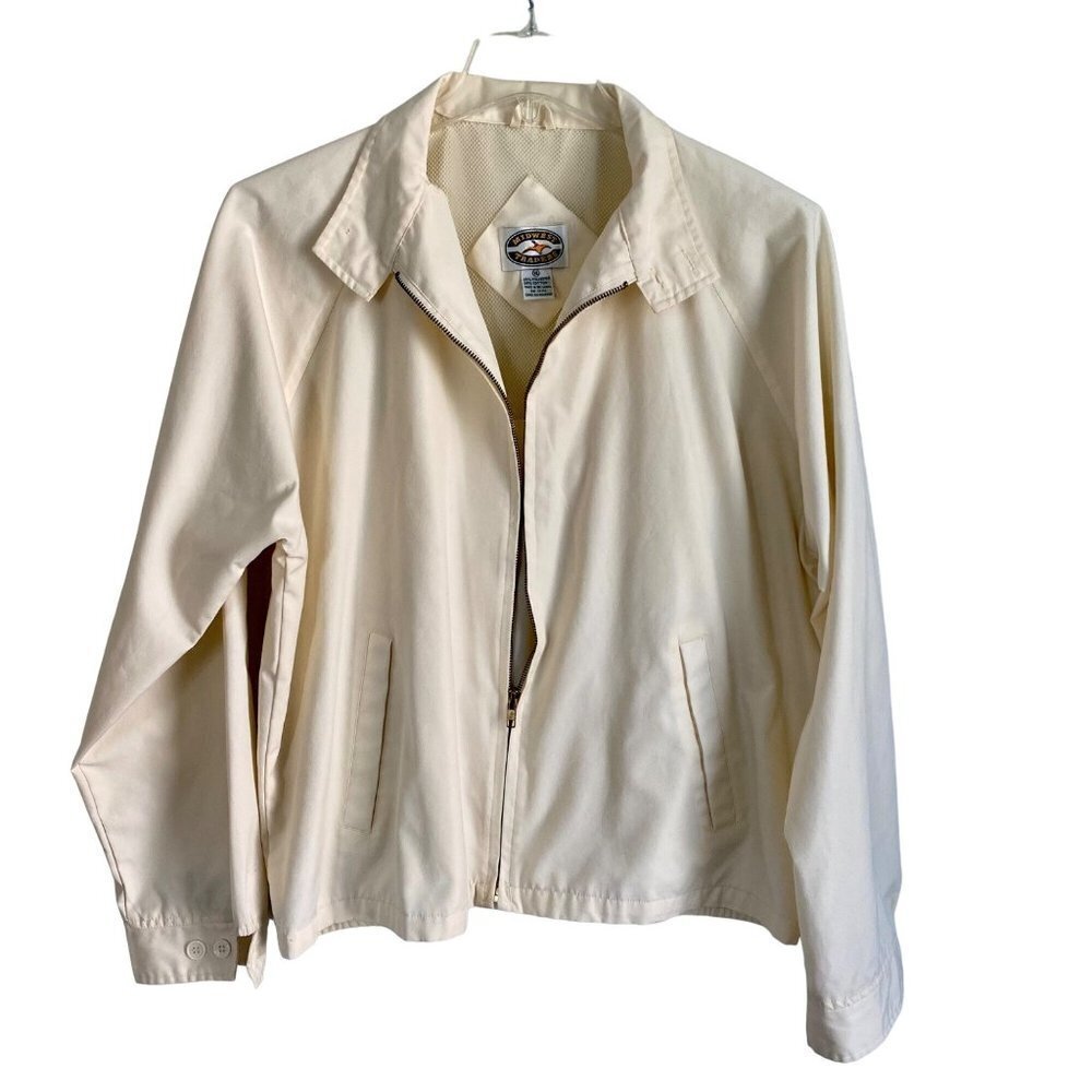 Midwest Traders Light Beige Full Zip Jacket Size XL